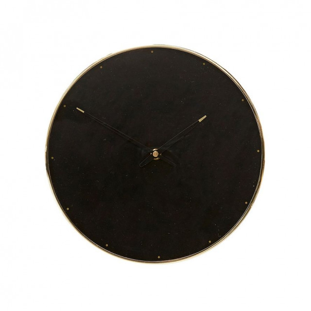 Ceas de perete rotund negru din marmura 28 cm Yulia Hubsch