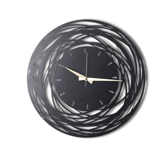 Ceas de perete rotund negru din metal 70 cm Watch The Home Collection