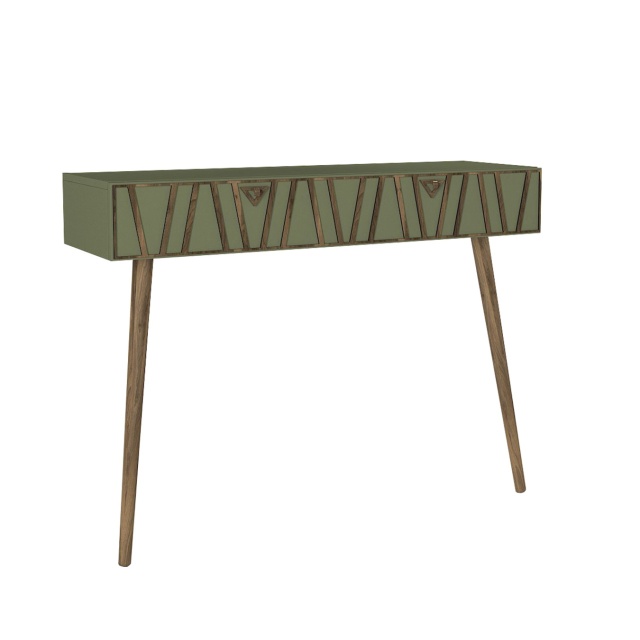Consola maro/verde din lemn 120 cm Forest The Home Collection