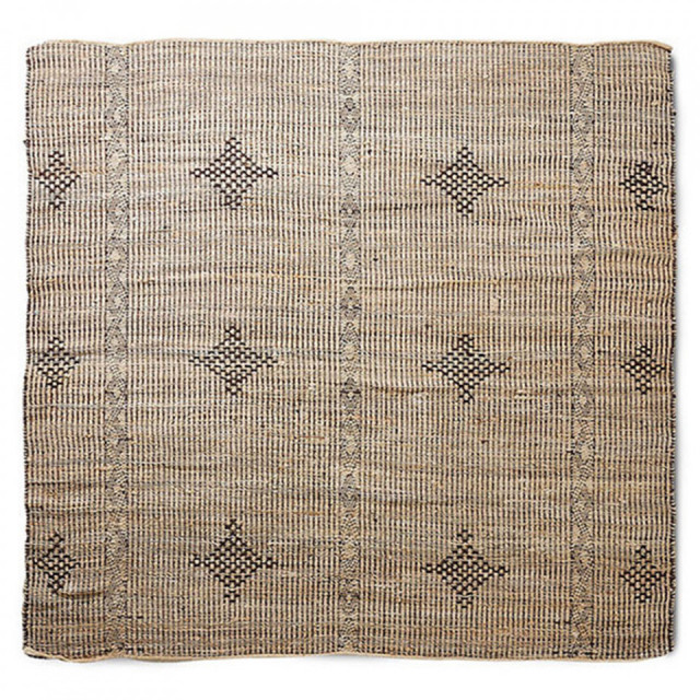 Covor crem din fibre naturale 200x200 cm Rustic HKliving