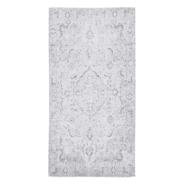 Covor dreptunghiular gri din bumbac si poliester 80x150 cm Tinnel The Home Collection