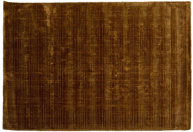 Covor dreptunghiular maro din bumbac si lana 170x240 cm Brownie Kare