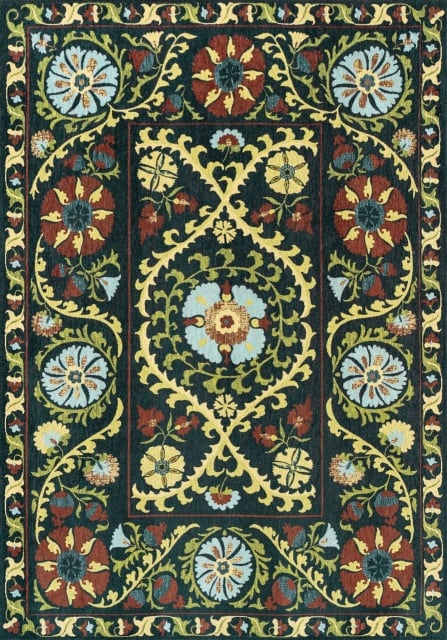 Covor multicolor din fibre sintetice Antiquarian Suzani Bavaria Louis de Poortere (diverse dimensiuni)