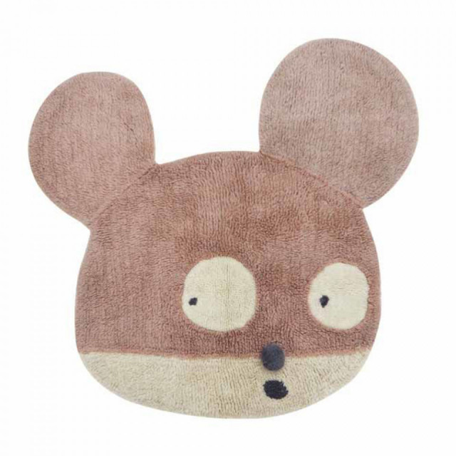 Covor multicolor din lana 120x120 cm Miss Mouse Lorena Canals