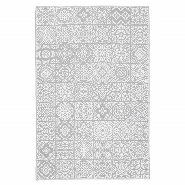 Covor pentru exterior alb/gri din fibre sintetice 150x210 cm Shiraz Bizzotto