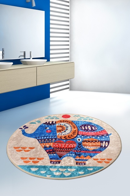 Covoras de baie multicolor din fibre sintetice 100 cm Kougar The Home Collection