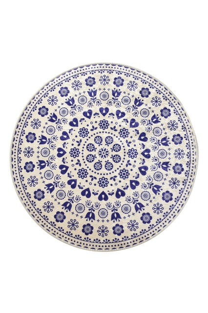 Covoras de baie multicolor din fibre sintetice 100 cm Venice Blue The Home Collection