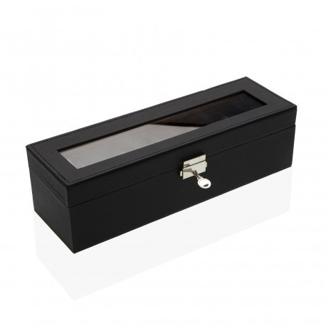 Cutie pentru ceasuri neagra din piele ecologica Gilbert Versa Home