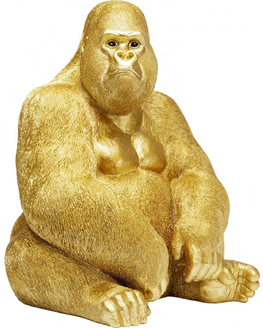 Decoratiune aurie din fibre sintetice 76 cm Monkey Gorilla Kare