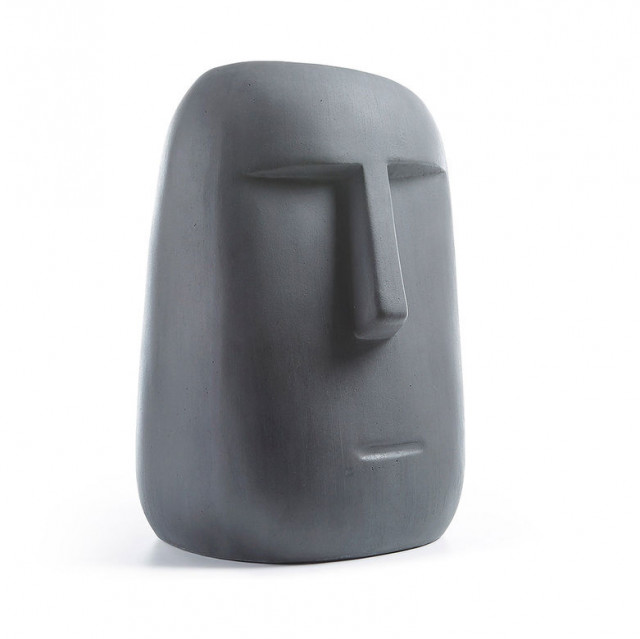 Decoratiune gri din ciment47 cm Levia Moai Kave Home