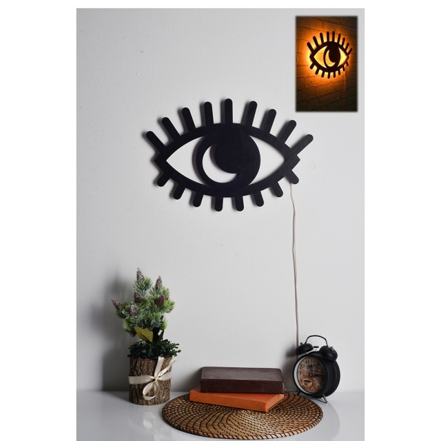 Decoratiune luminoasa galbena Evil Eye The Home Collection