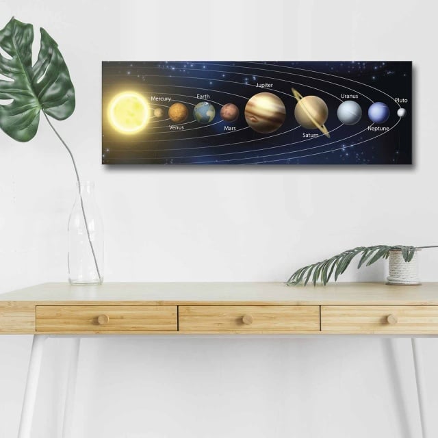 Decoratiune luminoasa multicolora din fibre naturale Solar System The Home Collection