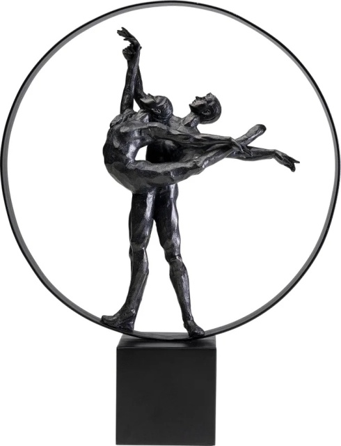 Decoratiune neagra din metal 45 cm Dancers Circle Kare