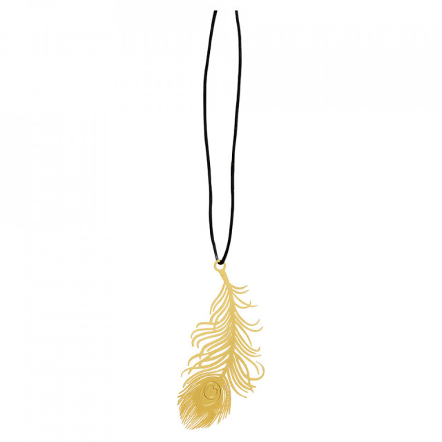 Decoratiune suspendabila aurie din metal Feather Nordal