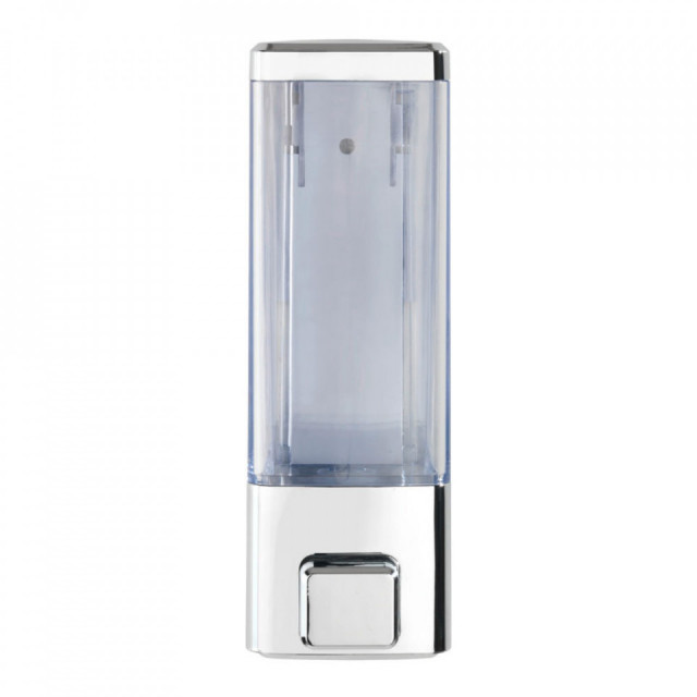 Dispenser sapun lichid de perete argintiu/transparent din plastic 320 ml Istres Wenko