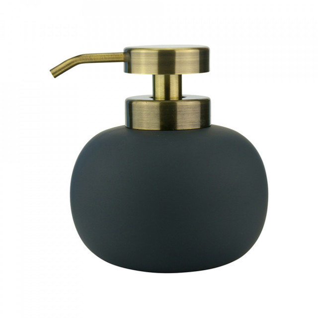 Dispenser sapun lichid gri antracit/maro alama din ceramica si metal 11x13 cm Lotus Mette Ditmer Denmark