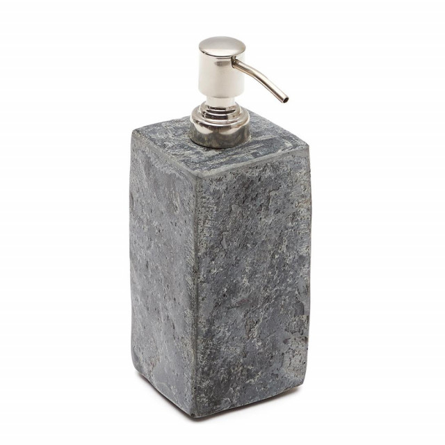 Dispenser sapun lichid gri din piatra 8x20 cm Macinne Kave Home