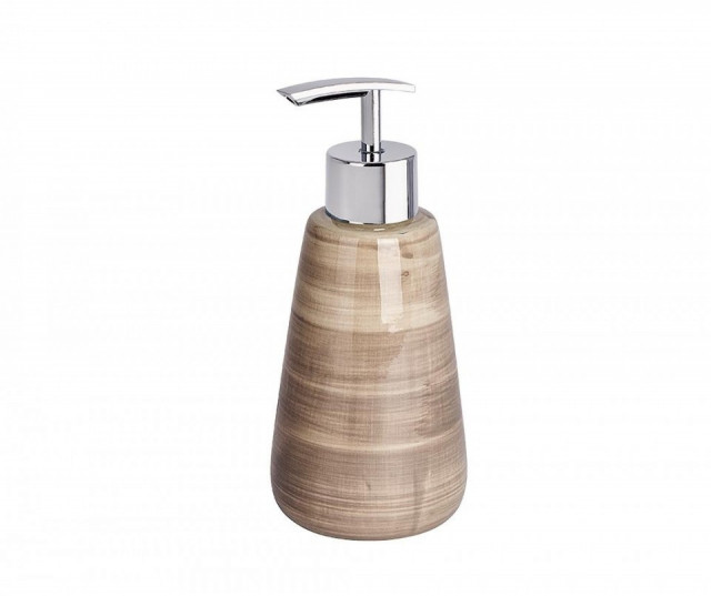 Dispenser sapun lichid maro din ceramica 360 ml Pottery Wenko