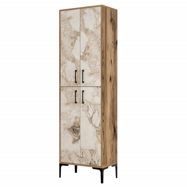 Dulap alb/maro 200 cm Berlin A Marble The Home Collection