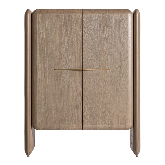 Dulap maro/auriu din lemn 142 cm Ussel Vical Home