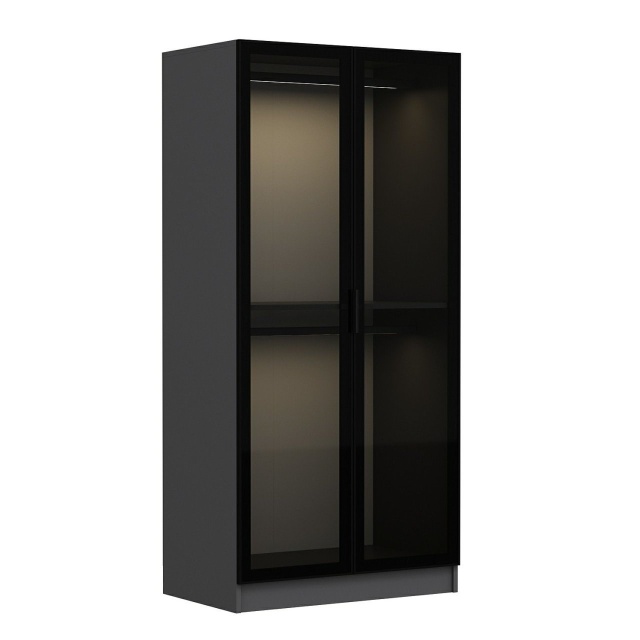 Dulap negru 190 cm Kale The Home Collection