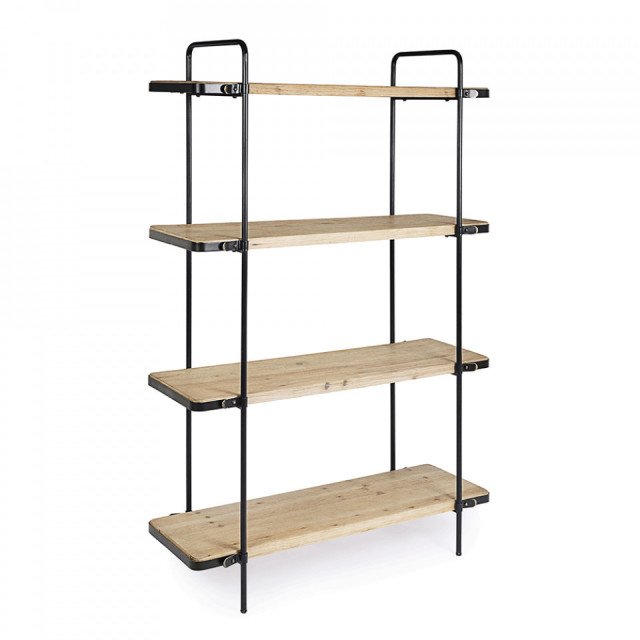 Etajera maro/neagra din MDF si otel 180 cm Jerrod Bizzotto