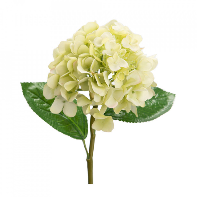 Floare artificiala verde deschis din plastic 54 cm Hortensia Reality Lou de Castellane