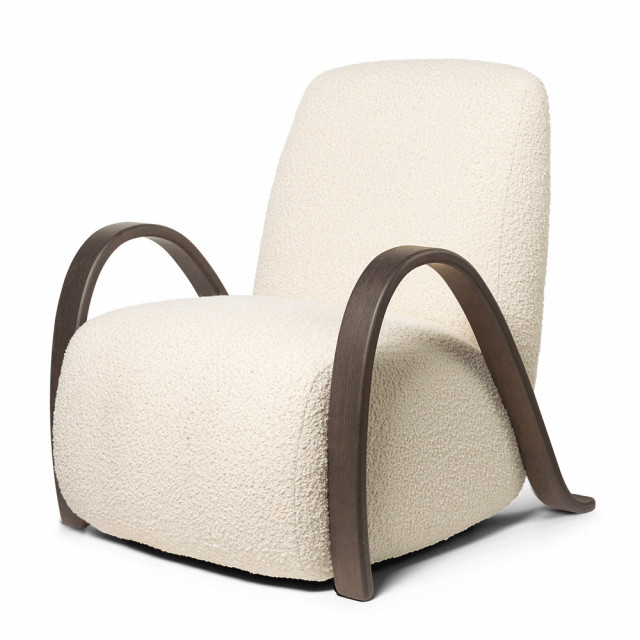 Fotoliu alb antic din textil Buur Ferm Living