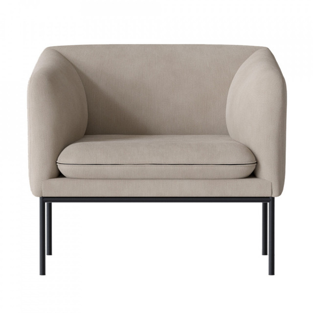 Fotoliu crem/negru din bumbac Turn Ferm Living