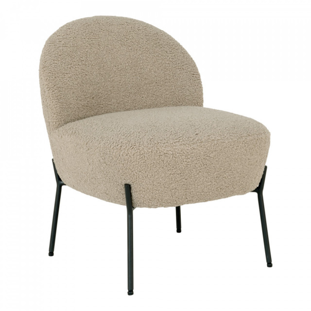 Fotoliu grej/negru din textil Merida House Nordic