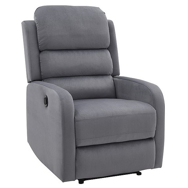Fotoliu recliner gri din piele ecologica Pegasus The Home Collection