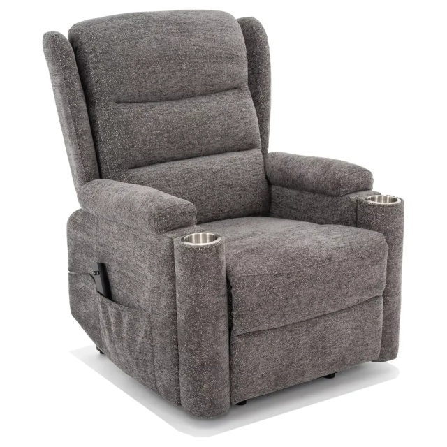 Fotoliu recliner gri din textil Minos The Home Collection