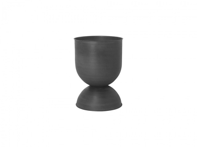 Ghiveci negru din metal 59 cm Hourglass Medium Ferm Living