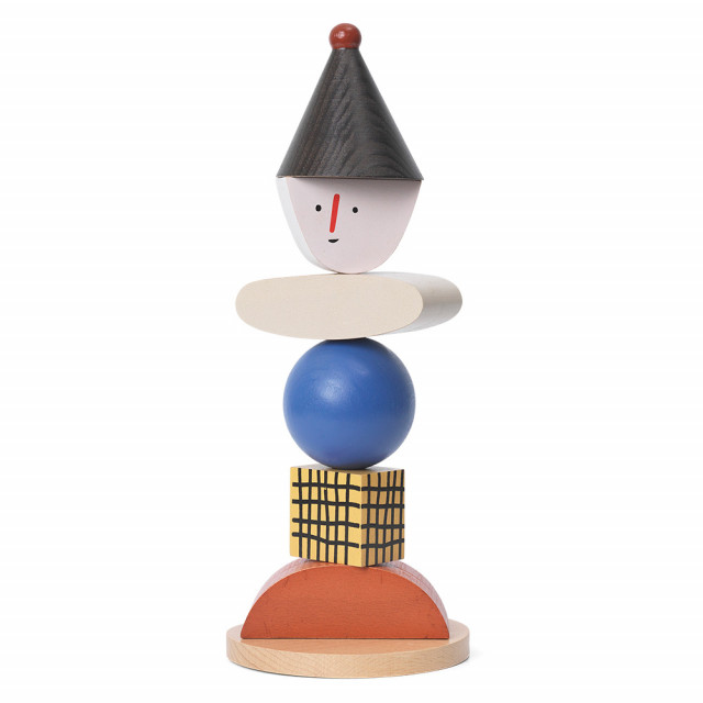 Joc piramida multicolor din lemn Figure Ferm Living