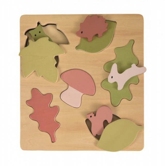 Joc tip puzzle multicolor din lemn Forest Egmont Toys