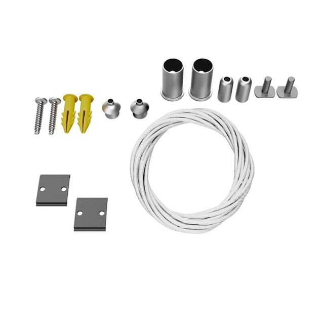 Kit accesorii pentru sina argintiu din metal S35 Maytoni