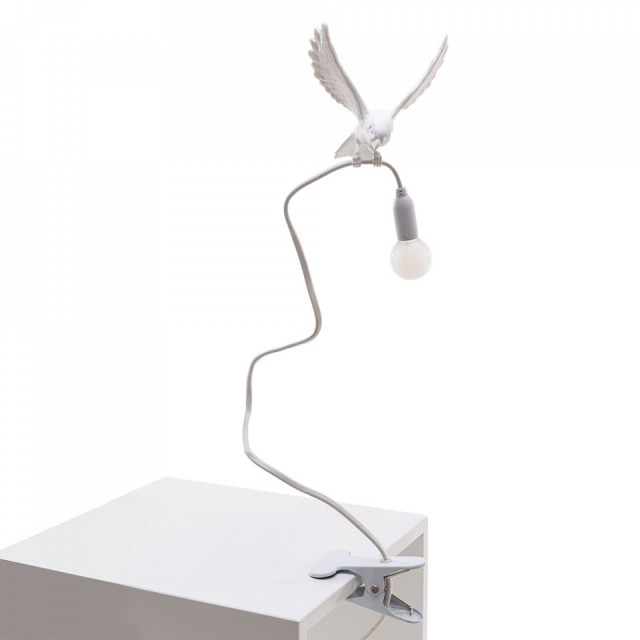 Lampa birou alba din metal 100 cm Sparrow Landing Seletti