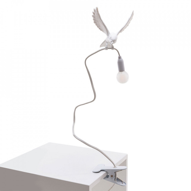 Lampa birou alba din rasina 100 cm Sparrow Landing Seletti