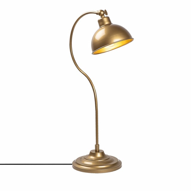Lampa birou aurie din metal 58 cm Konika Round The Home Collection