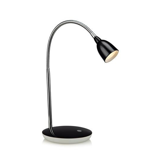 Lampa birou neagra/argintie din metal si plastic cu LED 41,5 cm Tulip Black Markslojd