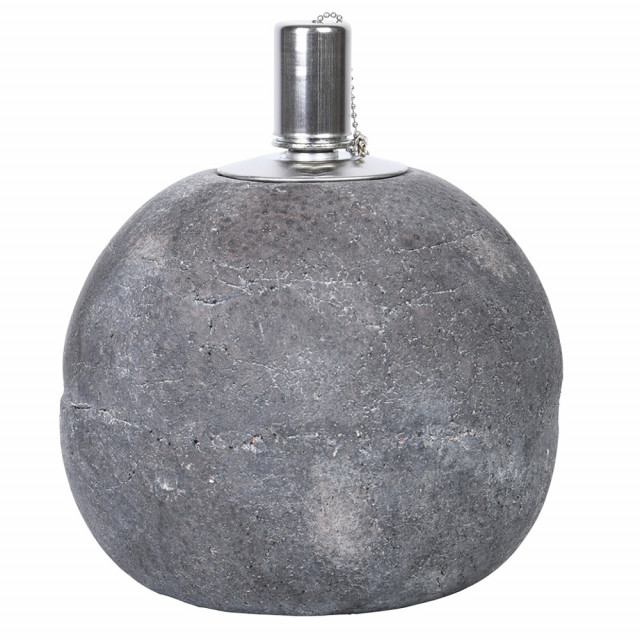 Lampa cu ulei gri din inox si beton pentru exterior 20 cm Vimoni Esschert Design