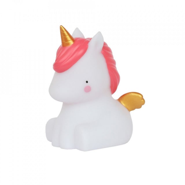 Lampa de veghe multicolora din fibre sintetice cu LED 12 cm Unicorn A Little Lovely Company