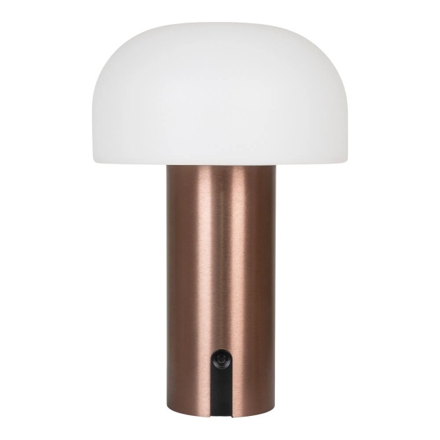 Lampa pentru exterior alba/maro alama din metal 22 cm Soham House Nordic