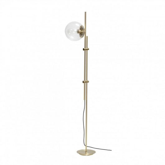 Lampadar auriu/transparent din metal 147 cm Bubble Hubsch
