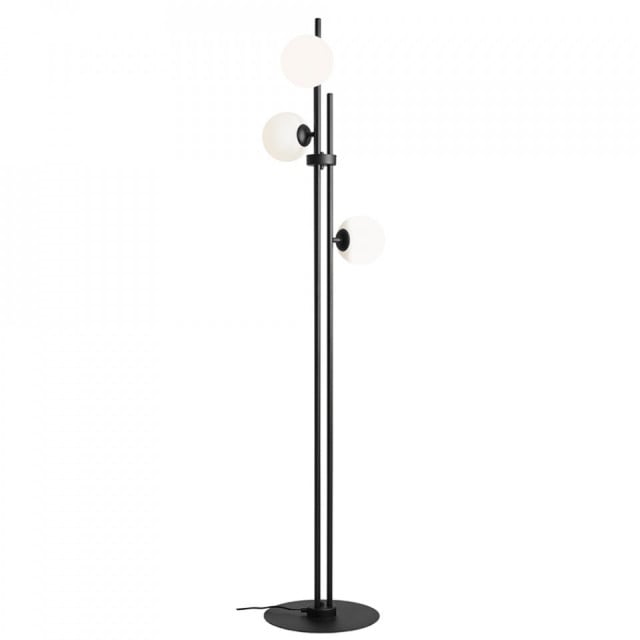 Lampadar negru/alb din metal cu 3 becuri 168 cm Harmony Aldex