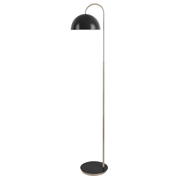Lampadar negru/auriu din fier 145 cm Dome Duo Present Time