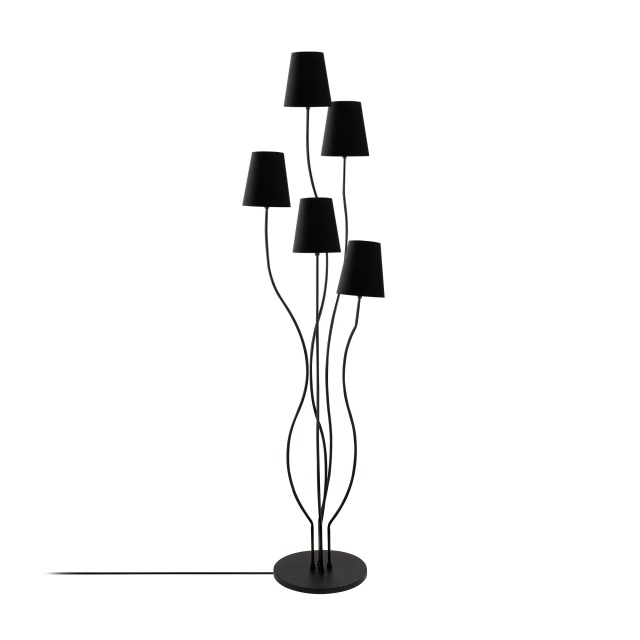 Lampadar negru din metal cu 5 becuri 160 cm Bonibon Ivy The Home Collection