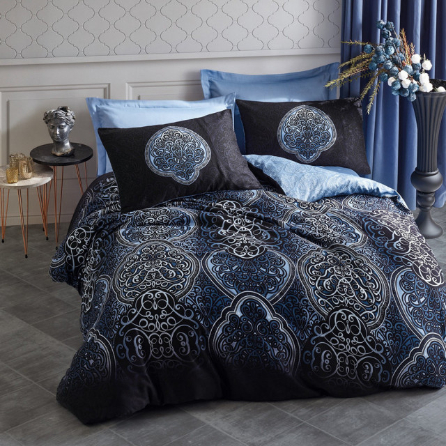 Lenjerie albastra din textil Glory The Home Collection