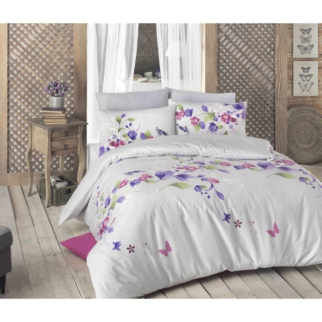 Lenjerie multicolora din bumbac Scalia Double The Home Collection