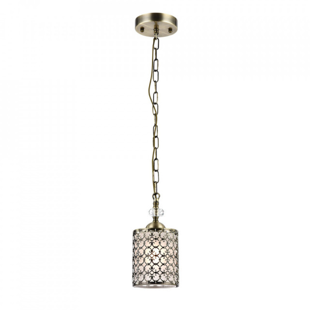 Lustra maro bronz/alba din metal si sticla Sherborn Maytoni